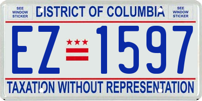 DC license plate EZ1597