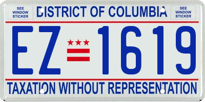 DC license plate EZ1619