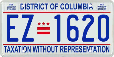 DC license plate EZ1620