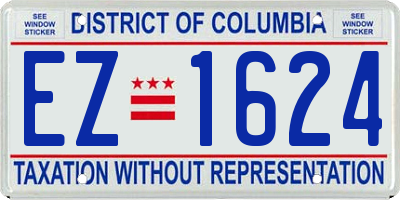 DC license plate EZ1624