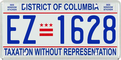 DC license plate EZ1628