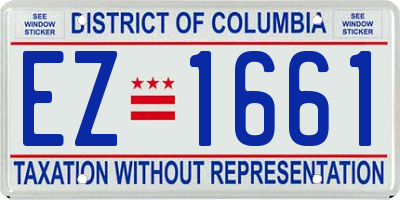 DC license plate EZ1661