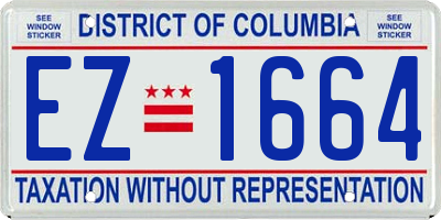 DC license plate EZ1664