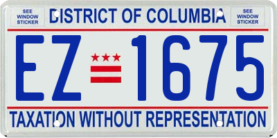 DC license plate EZ1675