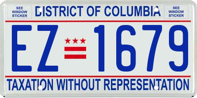 DC license plate EZ1679