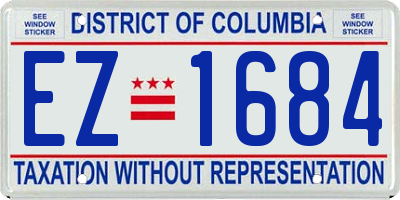 DC license plate EZ1684