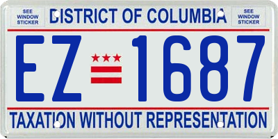 DC license plate EZ1687