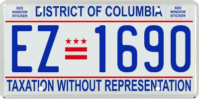 DC license plate EZ1690