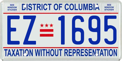 DC license plate EZ1695