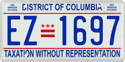 DC license plate EZ1697