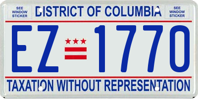 DC license plate EZ1770