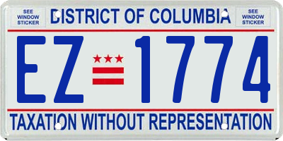 DC license plate EZ1774