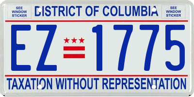 DC license plate EZ1775