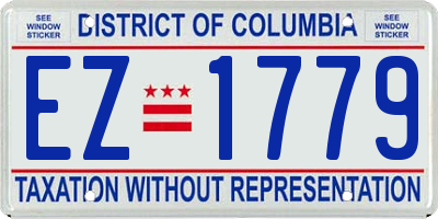 DC license plate EZ1779