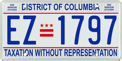 DC license plate EZ1797