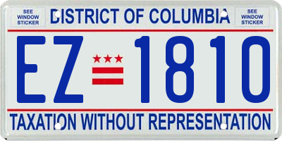 DC license plate EZ1810