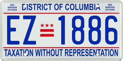 DC license plate EZ1886