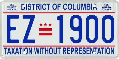 DC license plate EZ1900