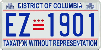 DC license plate EZ1901