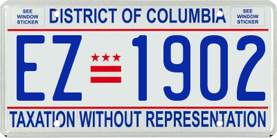 DC license plate EZ1902