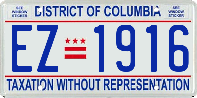 DC license plate EZ1916