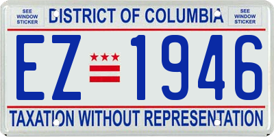 DC license plate EZ1946