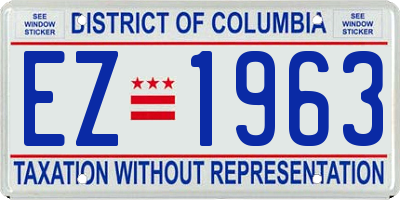 DC license plate EZ1963