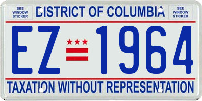 DC license plate EZ1964