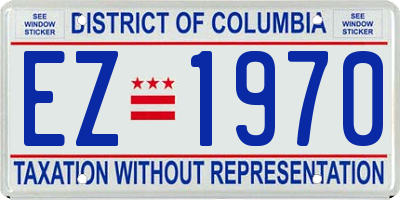 DC license plate EZ1970