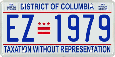 DC license plate EZ1979