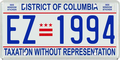 DC license plate EZ1994