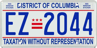 DC license plate EZ2044