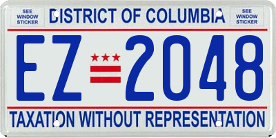 DC license plate EZ2048