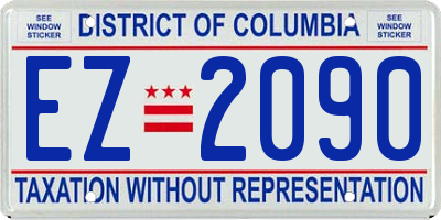 DC license plate EZ2090