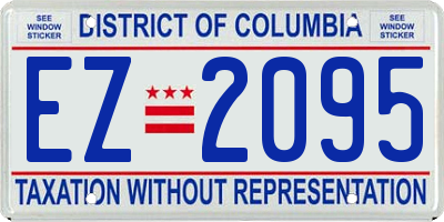 DC license plate EZ2095