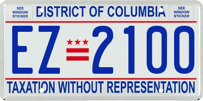 DC license plate EZ2100