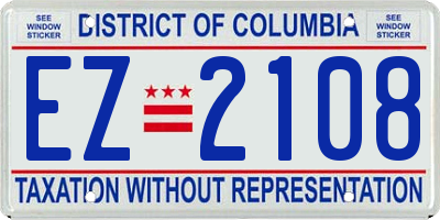 DC license plate EZ2108