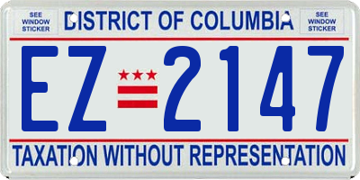 DC license plate EZ2147