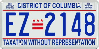 DC license plate EZ2148