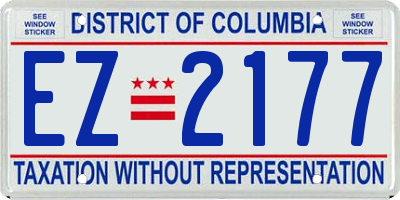 DC license plate EZ2177