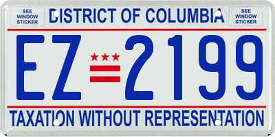 DC license plate EZ2199