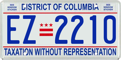 DC license plate EZ2210