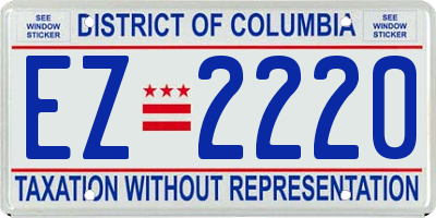 DC license plate EZ2220