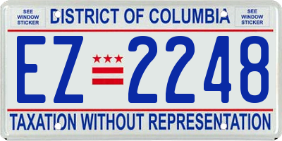 DC license plate EZ2248