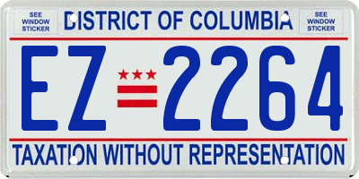 DC license plate EZ2264