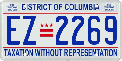 DC license plate EZ2269