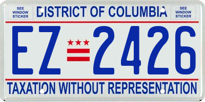 DC license plate EZ2426