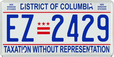 DC license plate EZ2429