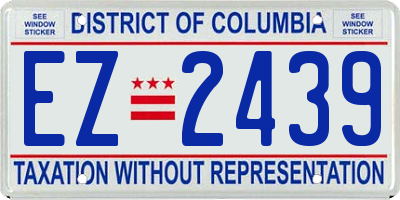 DC license plate EZ2439