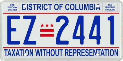 DC license plate EZ2441